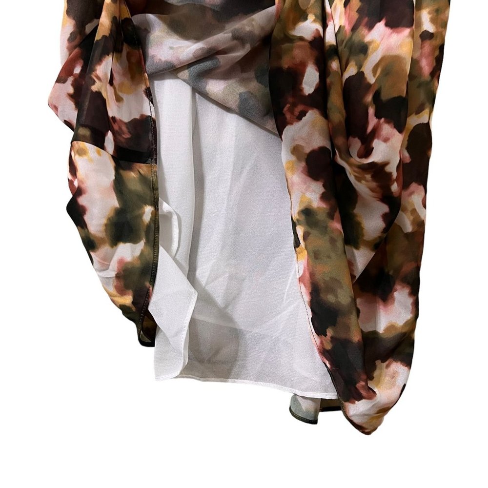 T TAHARI NWT Size 12 Zippered Side Neck Tie Lined Sleeveless Mock Neck D… - Picture 6 of 14